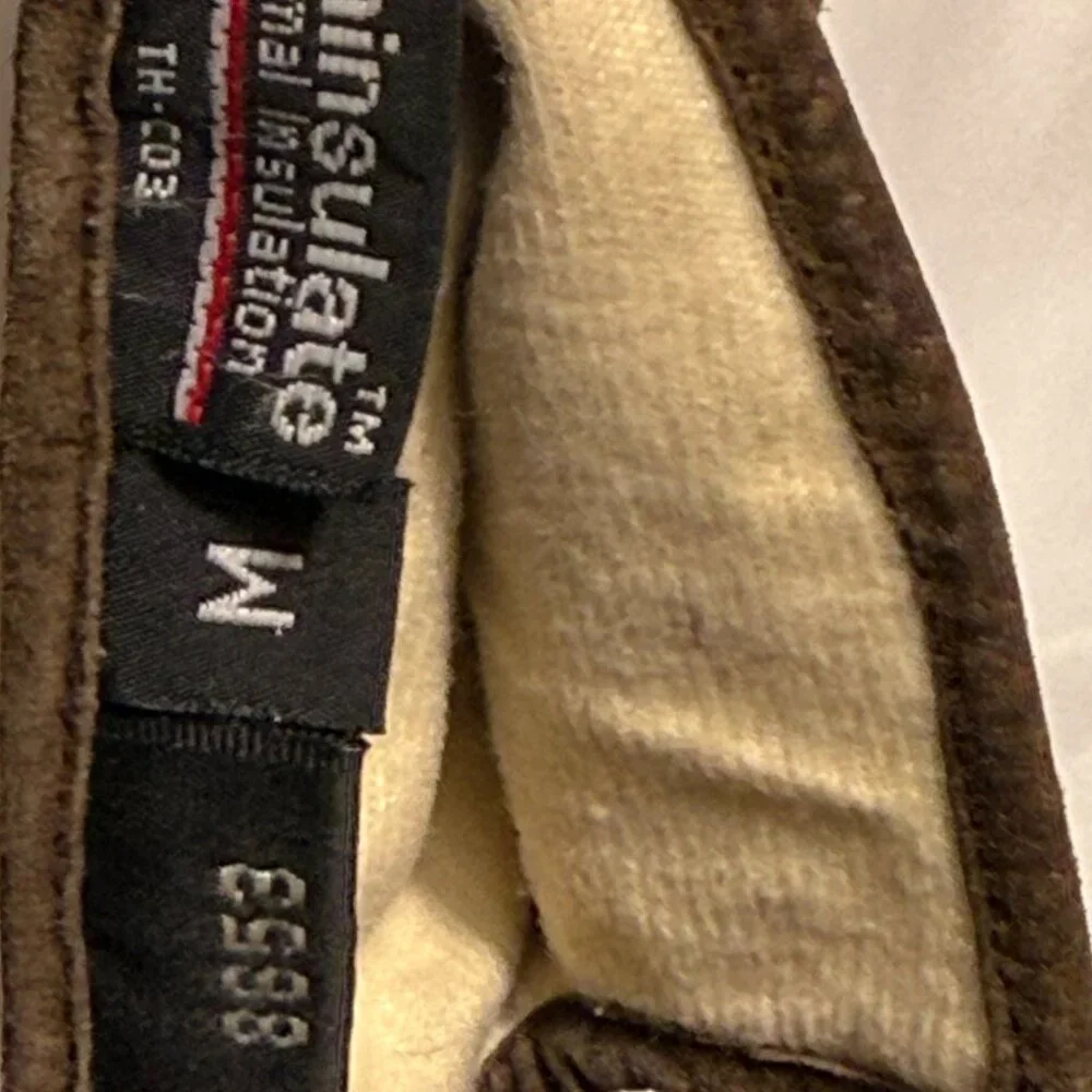 Wilsons Leather Brown Suede Thinsulate Gloves - Woman’s Size Medium - Picture 5 of 7
